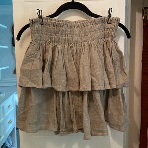 Love Shack Fancy Tiered Mini Skirt